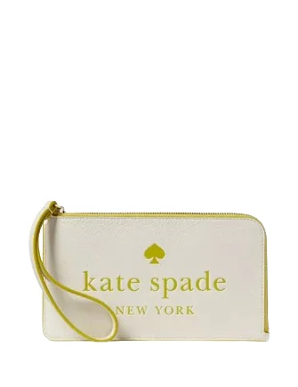 Chic Style, Always In Vogue Kate Spade New York Lucy Embossed Logo Medium L-zip Wristlet Grab Stylish Bags Before They're Gone Chic Style, Always In Vogue Kate Spade New York Lucy Embossed Logo Medium L-zip Wristlet Grab Stylish Bags Before They're Gone