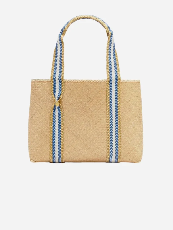 Mentawai Handwoven Bamboo Vegan Medium Tote Bag | Blue Stripe Best Deals On Premium And Casual Bags – Act Fast Mentawai Handwoven Bamboo Vegan Medium Tote Bag | Blue Stripe Best Deals On Premium And Casual Bags – Act Fast