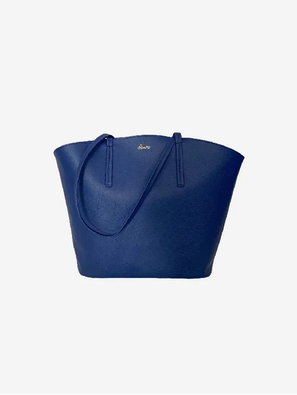 Mimosa Vegan Apple Leather Tote Bag | Navy Chic Shoulder Bags At Promotional Rates