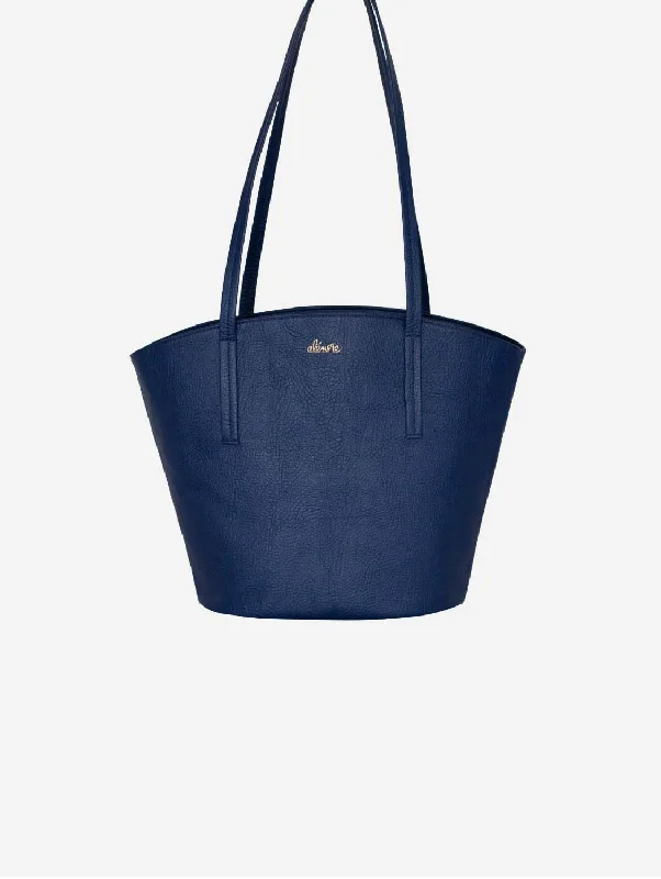 Mimosa Mini Vegan Apple Leather Tote Bag | Navy Shoulder Bags, Best Deals Today