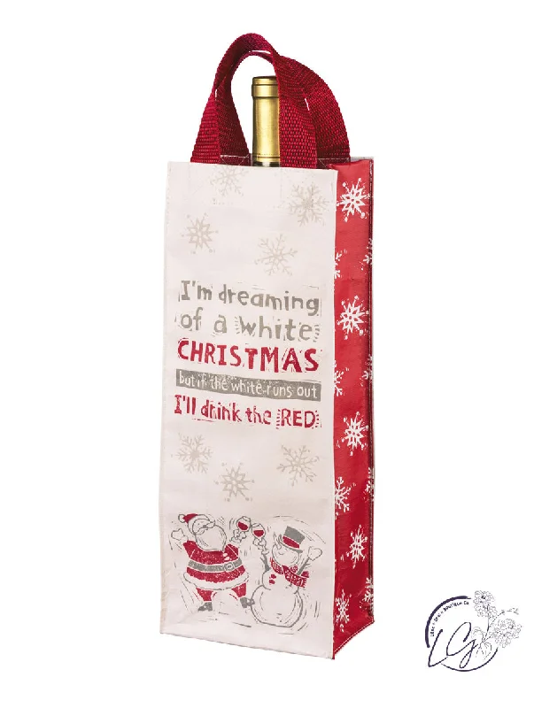 Santa & Snowman Wine Tote Chic Handbags At Special Promotional Prices