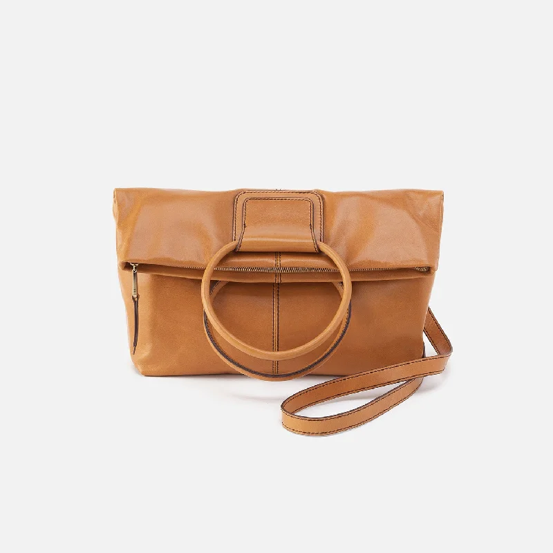 Sheila Foldover Crossbody in Polished Leather - Natural Luxury Totes At The Lowest Prices Of The Season Sheila Foldover Crossbody in Polished Leather - Natural Luxury Totes At The Lowest Prices Of The Season