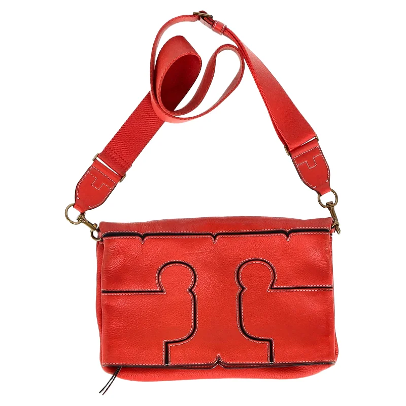 Tory Burch Serif Fold Over Crossbody Bag in Red Leather Designer-Inspired Bags At Reduced Prices Tory Burch Serif Fold Over Crossbody Bag in Red Leather Designer-Inspired Bags At Reduced Prices