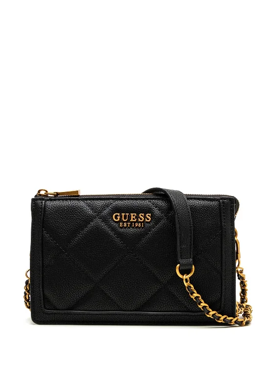 Guess Abey Mini Quilted Crossbody Bag, Black Trendy Backpacks With Big Discounts