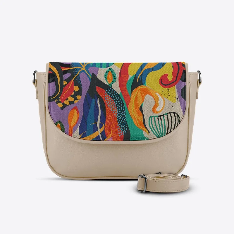 Beige Messenger Crossbody Drawen Flash Sale On Designer Bags