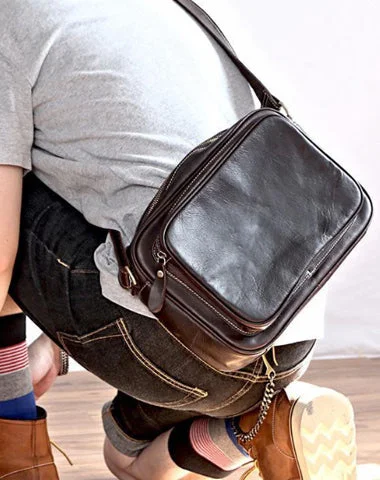 Black Leather Mens Casual Small Courier Bags Messenger Bag Dark Coffee Postman Bags For Men Limited-Stock Bag Clearance – Hurry Black Leather Mens Casual Small Courier Bags Messenger Bag Dark Coffee Postman Bags For Men Limited-Stock Bag Clearance – Hurry