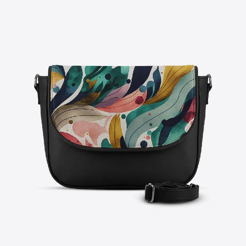 Black Messenger Crossbody Color Flow Elevate Your Style With Our Handbag Sale