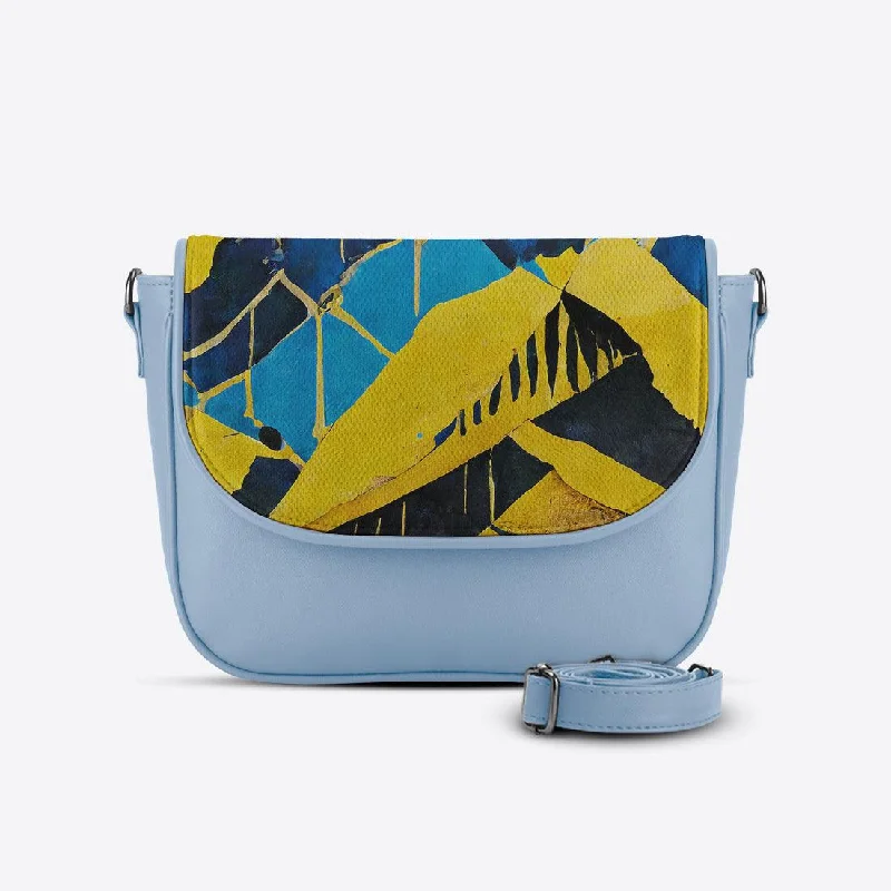 Blue Messenger Crossbody Chevron Stylish And Durable Handbags At Great Value