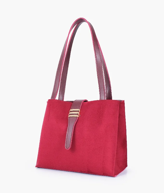 Burgundy suede mini tote bag Affordable Elegance With High-Quality Bags