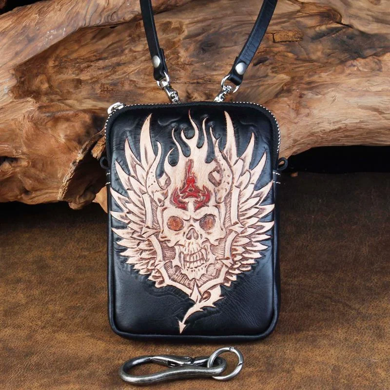 Cool Leather Mens Skull Biker Belt Pouch Waist Bag Side Bag Shoulder Bag for Men Everyday Handbags At Wallet-Friendly Rates Cool Leather Mens Skull Biker Belt Pouch Waist Bag Side Bag Shoulder Bag for Men Everyday Handbags At Wallet-Friendly Rates