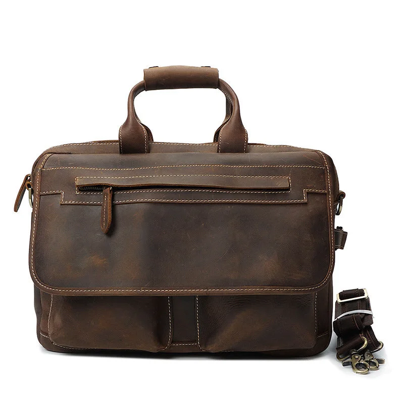 Crazy Horse Leather Casual Briefcase Retro Men Messenger Bag Laptop Bag Elevate Your Style With Our Handbag Sale Crazy Horse Leather Casual Briefcase Retro Men Messenger Bag Laptop Bag Elevate Your Style With Our Handbag Sale