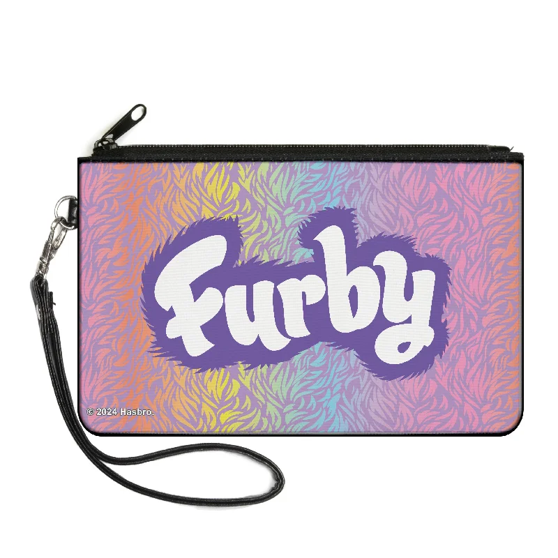 Canvas Zipper Wallet - LARGE - Furby FURB-EVER FRIENDS Group Pose Orange/Multi Color Upgrade Your Look With Our Bag Sale Canvas Zipper Wallet - LARGE - Furby FURB-EVER FRIENDS Group Pose Orange/Multi Color Upgrade Your Look With Our Bag Sale