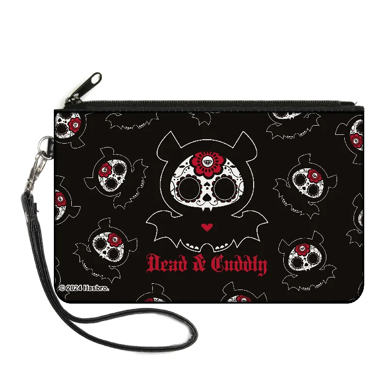 Canvas Zipper Wallet - LARGE - Skelanimals Diego the Bat DEAD N CUDDLY Pose Black/White/Red Trendy & Timeless Bags, Now On Sale Canvas Zipper Wallet - LARGE - Skelanimals Diego the Bat DEAD N CUDDLY Pose Black/White/Red Trendy & Timeless Bags, Now On Sale