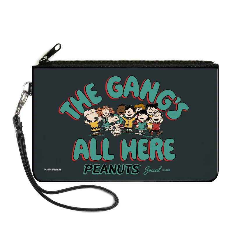Canvas Zipper Wallet - LARGE - Peanuts Gang THE GANG'S ALL HERE Group Pose Black/Blue Must-Have Bags, Big Discounts Canvas Zipper Wallet - LARGE - Peanuts Gang THE GANG'S ALL HERE Group Pose Black/Blue Must-Have Bags, Big Discounts