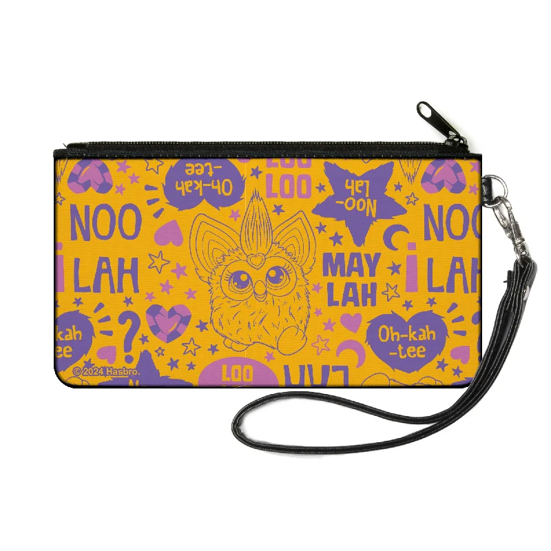 Canvas Zipper Wallet - SMALL - Furby Furbish Phrases and Icons Orange/Pink/Purple The Ultimate Handbag Sale – Elegant Styles At Lower Prices Canvas Zipper Wallet - SMALL - Furby Furbish Phrases and Icons Orange/Pink/Purple The Ultimate Handbag Sale – Elegant Styles At Lower Prices