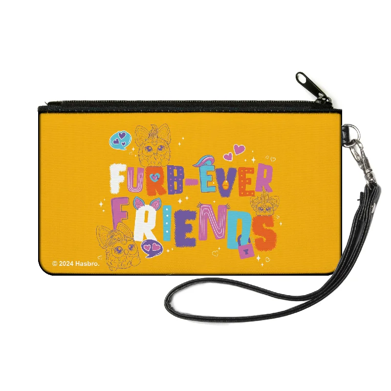 Canvas Zipper Wallet - SMALL - Furby FURB-EVER FRIENDS Group Pose Orange/Multi Color Big Savings On Totes, Crossbody Bags, And More Canvas Zipper Wallet - SMALL - Furby FURB-EVER FRIENDS Group Pose Orange/Multi Color Big Savings On Totes, Crossbody Bags, And More