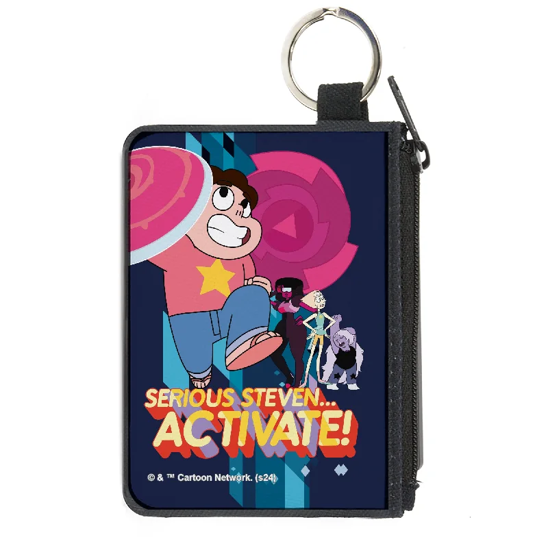 Canvas Zipper Wallet - MINI X-SMALL - Steven Universe SERIOUS STEVEN…ACTIVATE Group Pose Blues Iconic Handbags At Budget-Friendly Prices Canvas Zipper Wallet - MINI X-SMALL - Steven Universe SERIOUS STEVEN…ACTIVATE Group Pose Blues Iconic Handbags At Budget-Friendly Prices