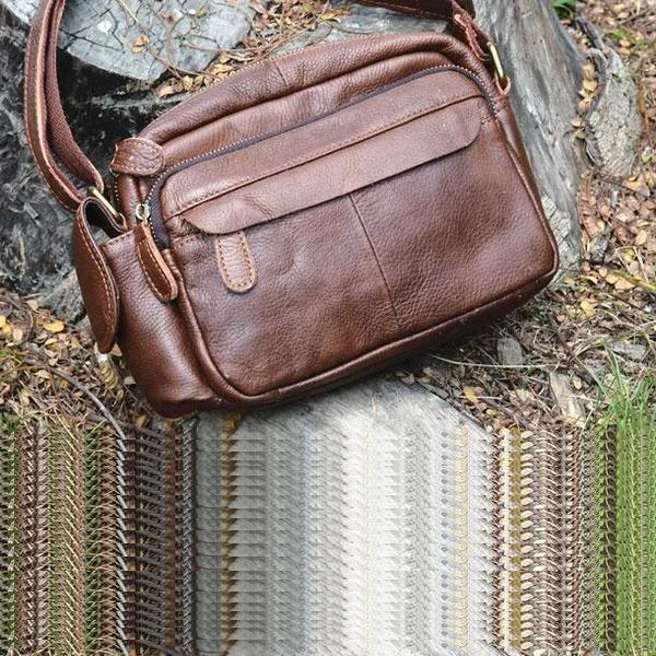 Genuine Leather Mens Small Messenger Bag Cool Crossbody Bags for men Stylish Totes, Exclusive Savings