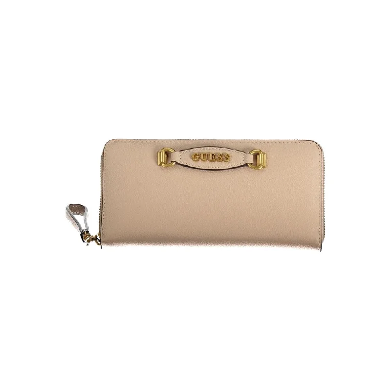 Guess Jeans Beige Polyethylene Wallet Flash Sale On Handbags