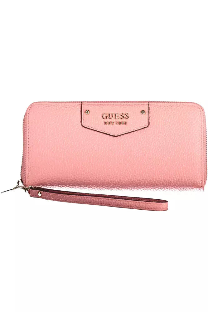 Guess Jeans Pink Polyethylene Women Wallet Everyday Elegance At Lower Prices