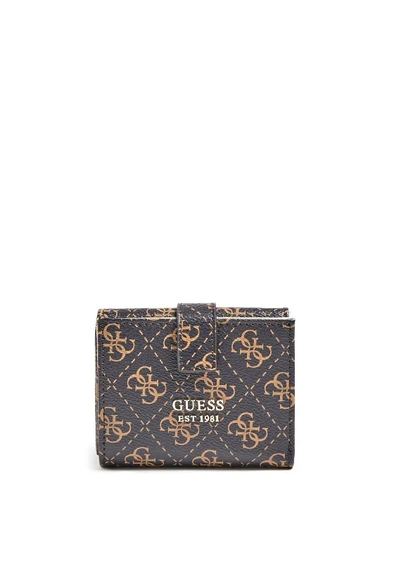 Guess Tyren SLG Mini Button Close Purse, Brown and Black Everyday Handbags At Wallet-Friendly Rates Guess Tyren SLG Mini Button Close Purse, Brown and Black Everyday Handbags At Wallet-Friendly Rates