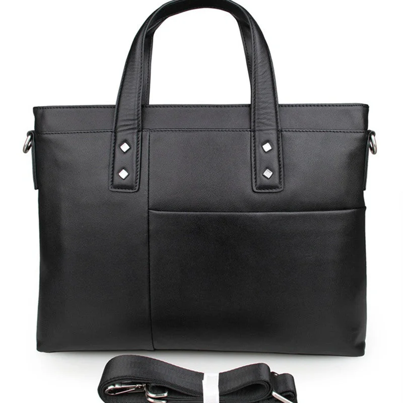 Handmade Top Grain Leather Briefcase Men's Black Business Laptop Shoulder Bags Flash Sale On Handbags Handmade Top Grain Leather Briefcase Men's Black Business Laptop Shoulder Bags Flash Sale On Handbags