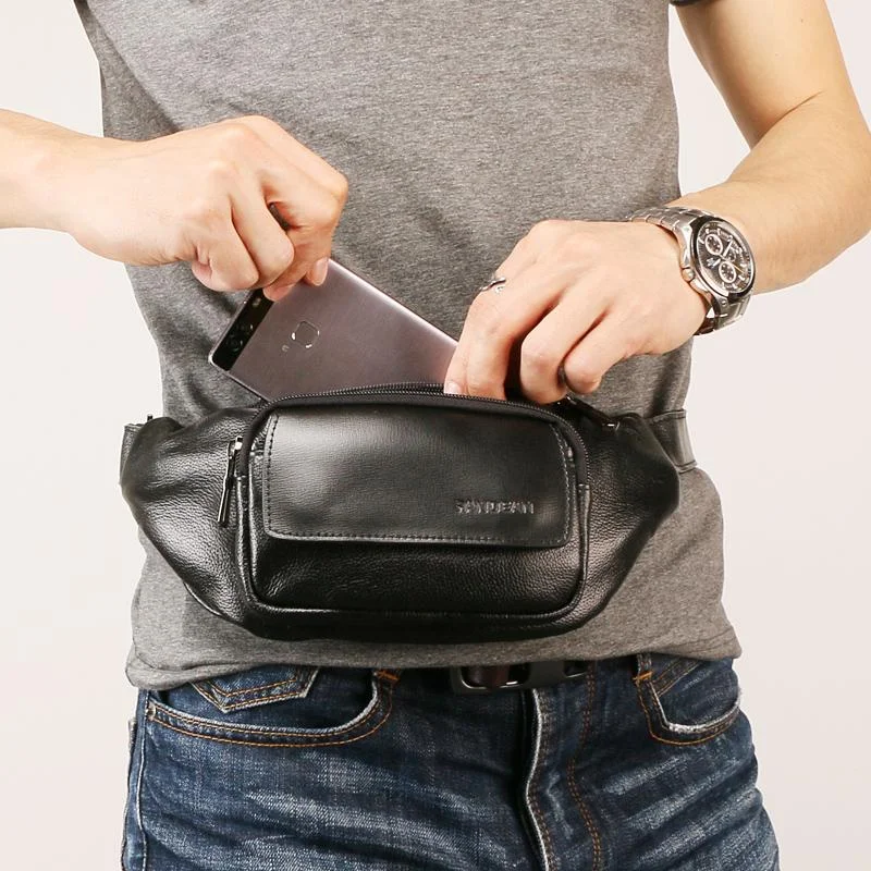 Leather Mens FANNY PACK MENS WAIST BAG HIP PACK BELT BAG FOR MEN High-End Handbags At Affordable Prices