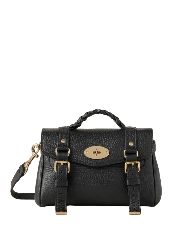 Mini Alexa Black Heavy Grain Classic Totes At Unbeatable Deals