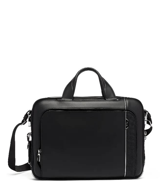 Tumi Arrivé Sadler Leather Brief Designer Bags, Low Prices