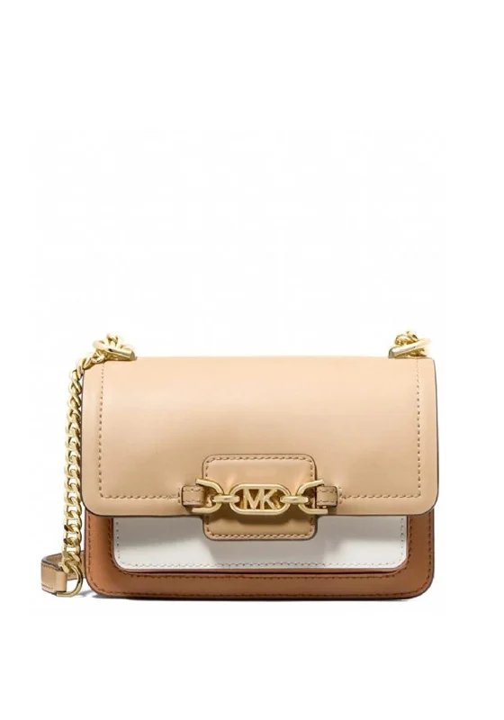MICHAEL Michael Kors Extra Small Heather Colour-Block Crossbody Bag, Camel Multi Designer-Inspired Bags, Best Prices