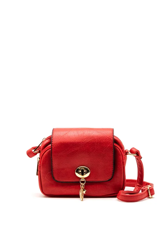 Zen Collection Turn-Lock Crossbody Bag, Red Unmissable Deals On High-Quality Designer Bags Zen Collection Turn-Lock Crossbody Bag, Red Unmissable Deals On High-Quality Designer Bags