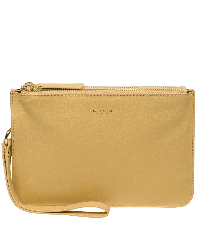 'Addison' Metallic Gold Nappa Leather Clutch Bag The Best Handbag Offers Are Here