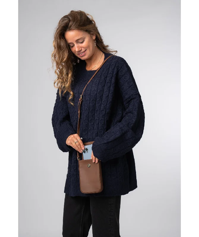 'Alexis' Chestnut Leather Cross Body Phone Bag Iconic Handbags At Budget-Friendly Prices 'Alexis' Chestnut Leather Cross Body Phone Bag Iconic Handbags At Budget-Friendly Prices