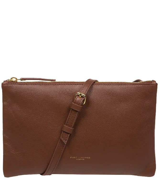 'Anya' Dark Tan Nappa Leather Cross Body Bag Stylish Handbags At Unbeatable Discounts 'Anya' Dark Tan Nappa Leather Cross Body Bag Stylish Handbags At Unbeatable Discounts