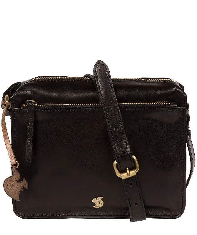 'Aurora' Black Leather Cross Body Bag Classic Totes At Unbeatable Deals