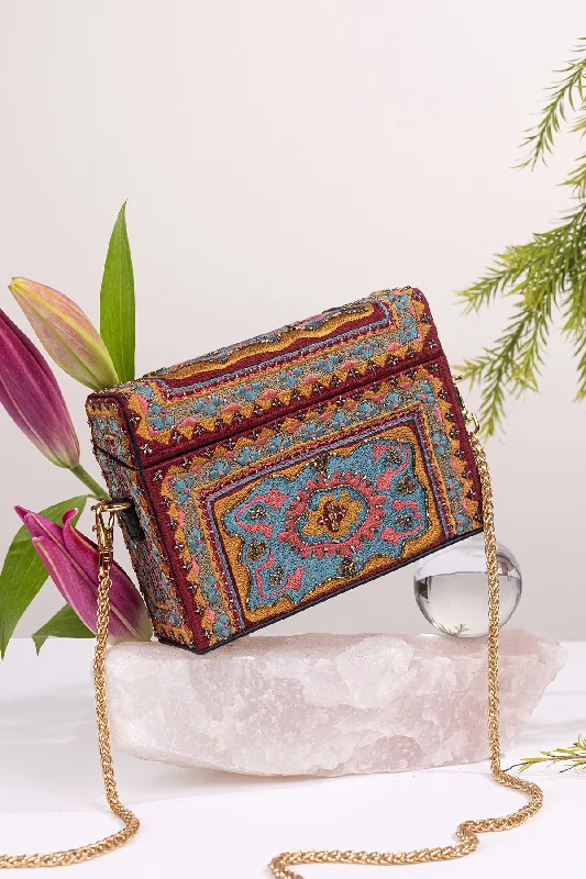 Balsam Embroidered Box Bag Must-Have Bags, Big Discounts