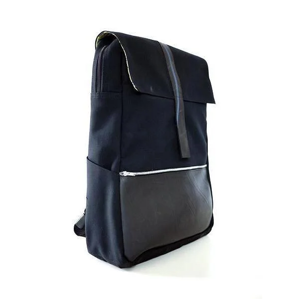 Friends 'n' Stuff Black Canvas and Tyre Backpack / Laptop Bag Trendy Purses, Limited Offer Friends 'n' Stuff Black Canvas and Tyre Backpack / Laptop Bag Trendy Purses, Limited Offer