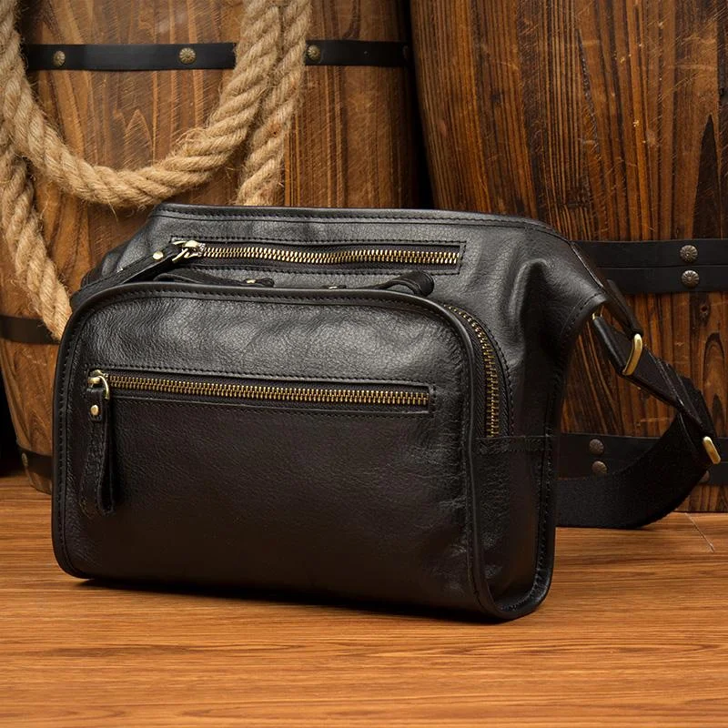 Black Leather Fanny Pack Mens Waist Bag Hip Pack Belt Bag Bumbag for Men Grab Stylish Bags Before They're Gone Black Leather Fanny Pack Mens Waist Bag Hip Pack Belt Bag Bumbag for Men Grab Stylish Bags Before They're Gone
