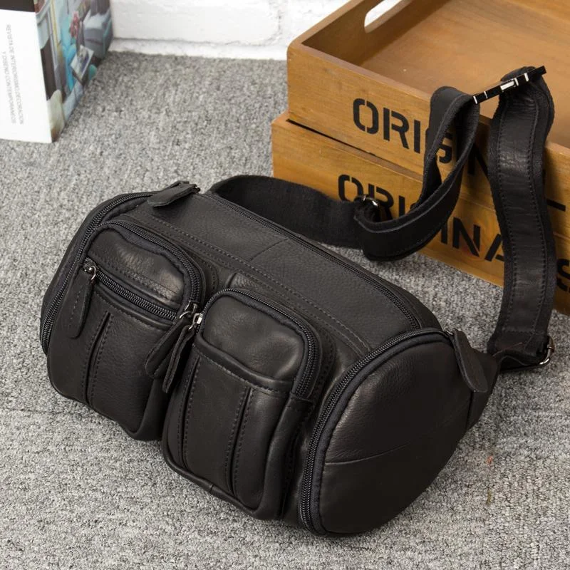 Black Leather Mens Fanny Pack Waist Bag Hip Pack Belt Bag Bumbag for Men Trendy & Timeless Bags, Now On Sale Black Leather Mens Fanny Pack Waist Bag Hip Pack Belt Bag Bumbag for Men Trendy & Timeless Bags, Now On Sale