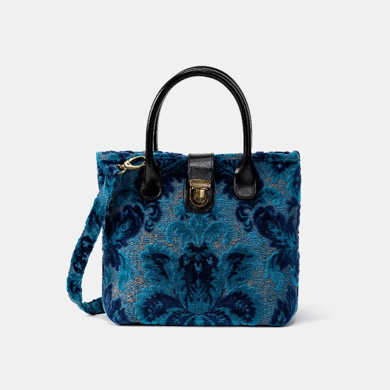 Burnout Velvet Revival Aqua Tuck Lock Carpet Satchel Fashion Bags With Huge Discounts Burnout Velvet Revival Aqua Tuck Lock Carpet Satchel Fashion Bags With Huge Discounts