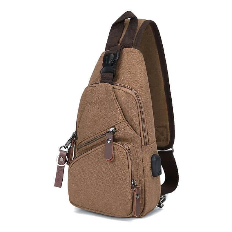 Canvas Crossbody Sling Bag | USB Charging Chest Bag Fashionable Handbags, Limited-Time Deals Canvas Crossbody Sling Bag | USB Charging Chest Bag Fashionable Handbags, Limited-Time Deals
