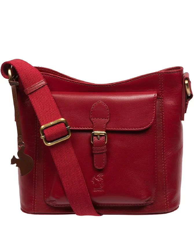 'Carla' Chilli Pepper Leather Cross Body Bag Flash Sale On Designer Bags