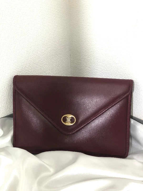 CELINE Blason Triomphe Clutch bag Bordeaux Old Celine Vintage bv3z8k Flash Sale On Designer Bags CELINE Blason Triomphe Clutch bag Bordeaux Old Celine Vintage bv3z8k Flash Sale On Designer Bags