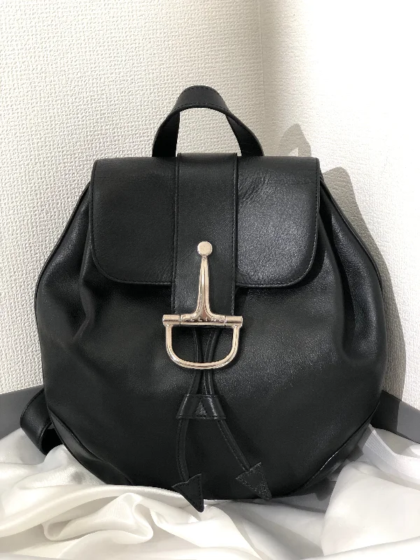 CELINE Horse Bit Leather Backpack Black Vintage fp635u Trendy Backpacks, Huge Markdowns CELINE Horse Bit Leather Backpack Black Vintage fp635u Trendy Backpacks, Huge Markdowns