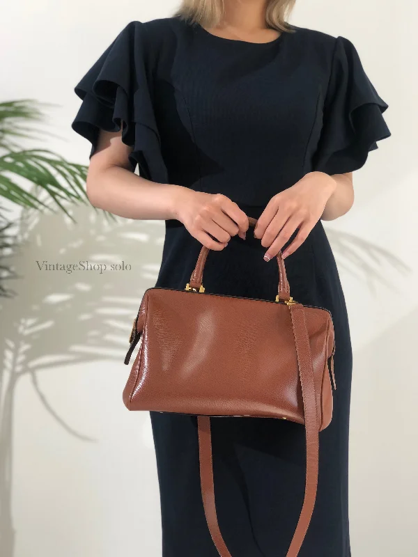 CELINE Leather Two-way Boston bag Shoulder bag Brown Vintage Old Celine e8hsve Carry Elegance For Less CELINE Leather Two-way Boston bag Shoulder bag Brown Vintage Old Celine e8hsve Carry Elegance For Less