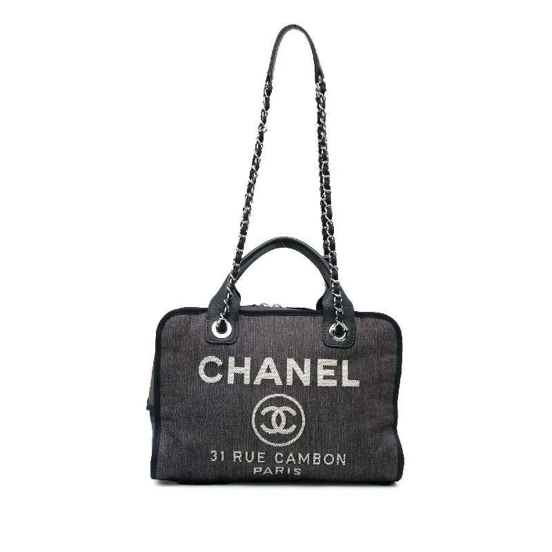 Chanel Large Denim Deauville Bowling Satchel (SHG-qtePh4) Stylish Totes, Special Discounts Chanel Large Denim Deauville Bowling Satchel (SHG-qtePh4) Stylish Totes, Special Discounts
