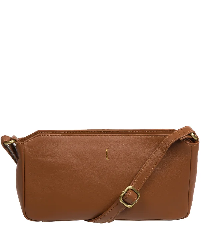 'Christina' Tan Leather Cross Body Bag Designer-Inspired Bags, Best Prices