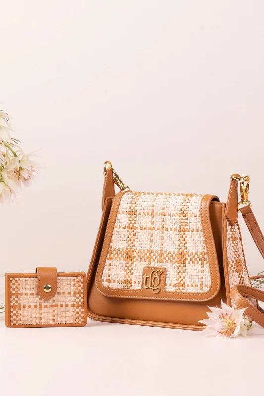 Coba Woven Leather Crossbody Bag Carry Elegance For Less
