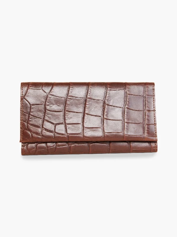 Debre Croc-Embossed Wallet Sleek And Stylish Handbags At Lower Prices