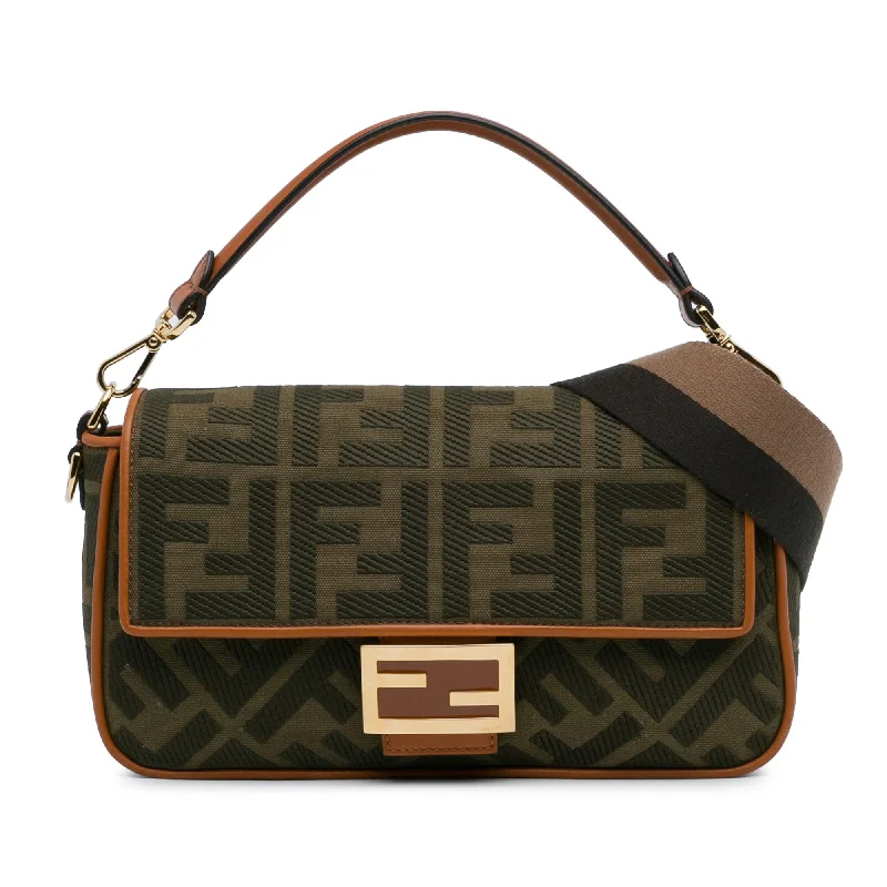 Fendi Zucca Embroidered Baguette Satchel (SHG-DLYg5k) Everyday Bags At Wallet-Friendly Prices